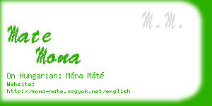 mate mona business card